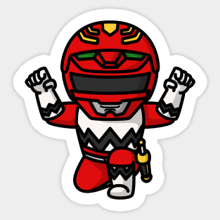 GingaRed Seijuu Sentai Gingaman Chibi Style Kawaii Sticker